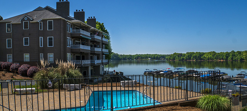 view on pool